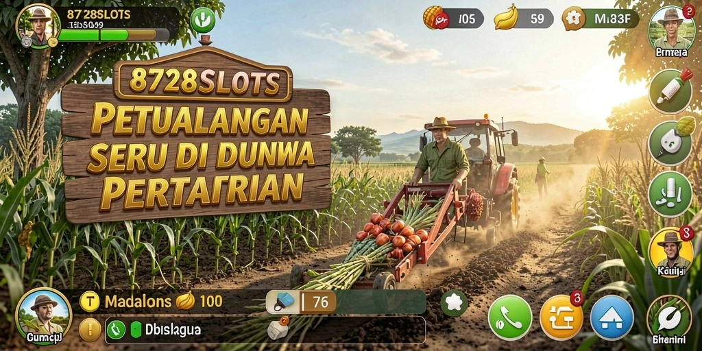 Gameplay seru di 8728SLOTS dengan aktivitas bertani.