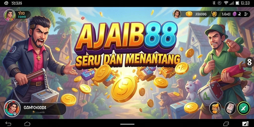 Tampilan gameplay AJAIB88 yang seru dan penuh warna.