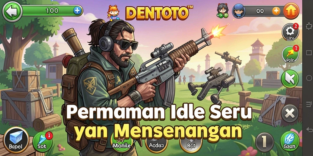 Tangkapan layar DENTOTO menampilkan gameplay Idle yang seru dan interaktif.