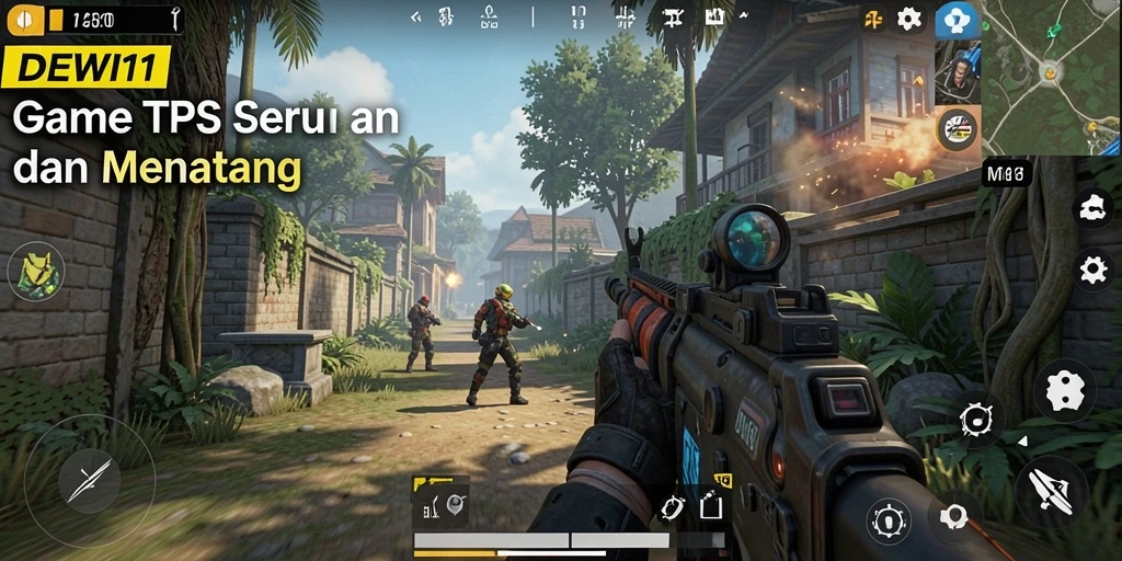 Screenshot gameplay DEWI11 menunjukkan aksi seru di lapangan perang.