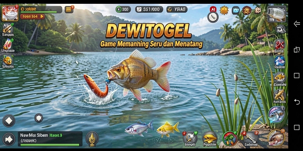 Tangkapan ikan yang besar dalam gameplay DEWITOGEL.