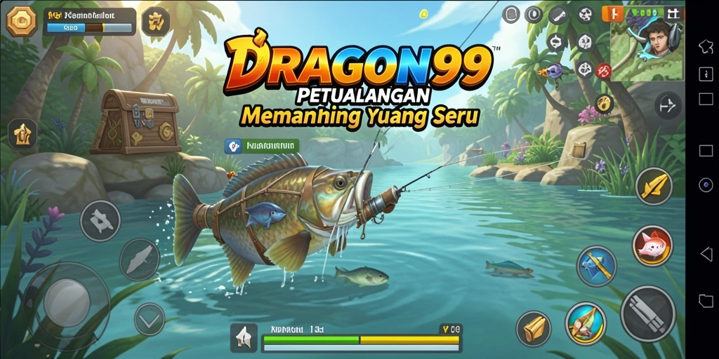 Gameplay DRAGON99 yang mendebarkan saat memancing.