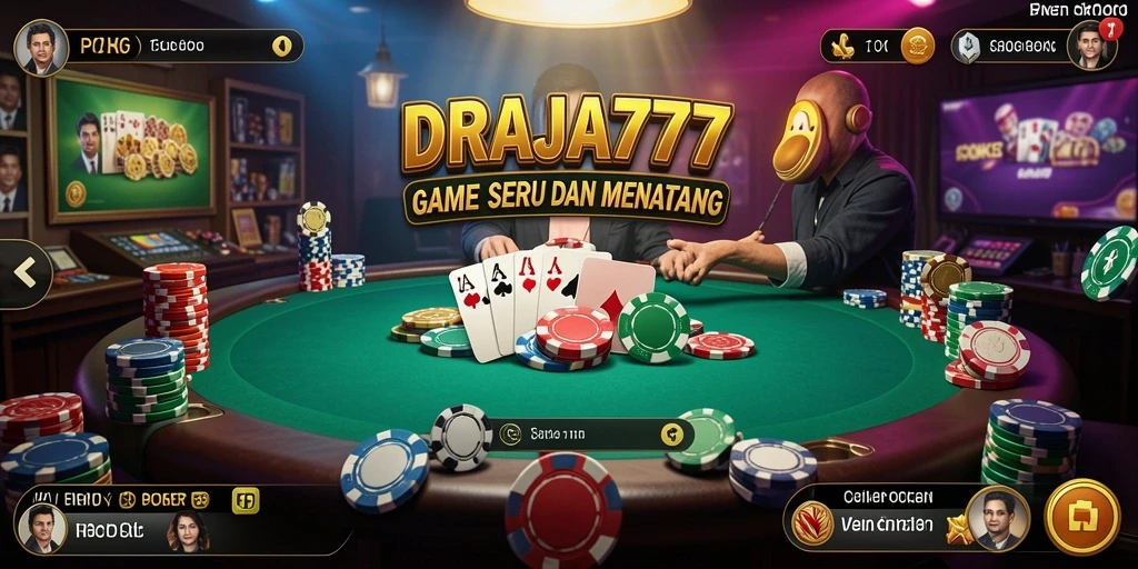 Tampilan gameplay menarik dari DRAJA777 dalam permainan Poker.