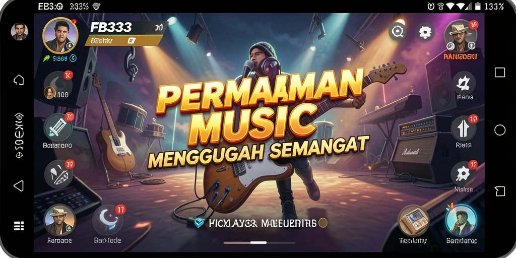 Tampilan gameplay FB333 yang penuh energi dan warna.