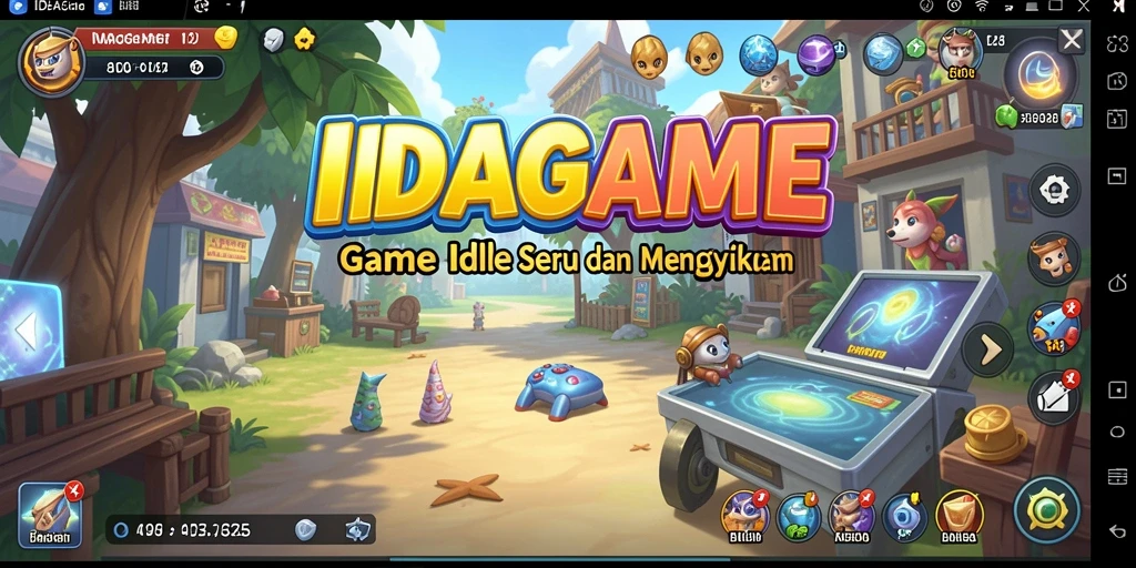 Tangkapan layar IDAGAME menampilkan gameplay seru dan mekanisme Idle yang intuitif.