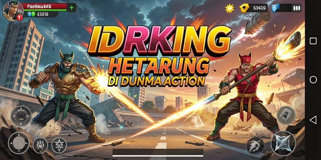 Gambaran menarik gameplay seru dalam IDRKING dengan pertarungan aksi yang mendebarkan.