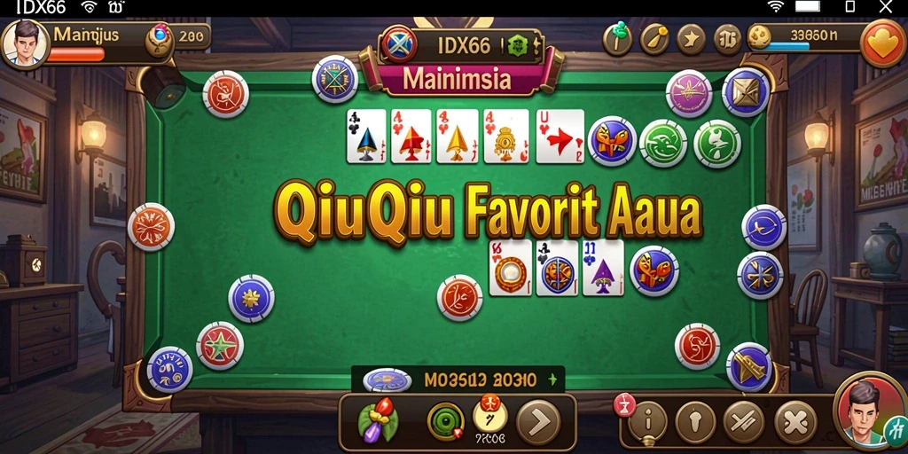 Screenshot gameplay menampilkan keseruan bermain QiuQiu di IDX66.