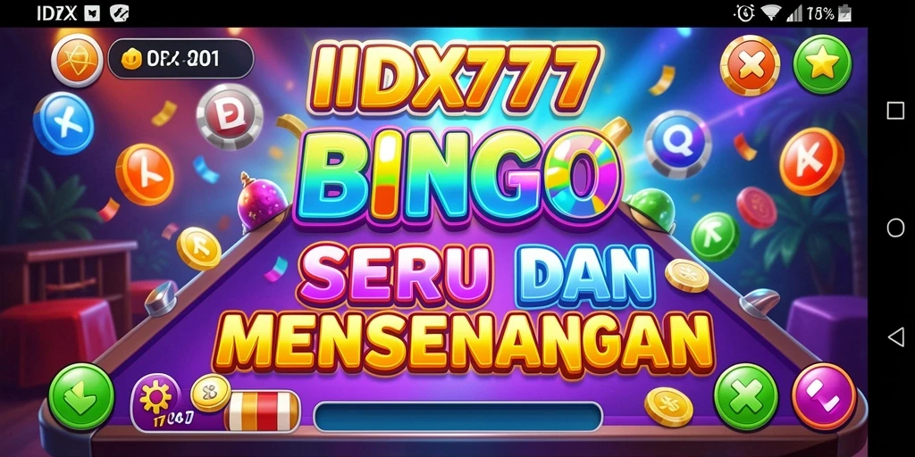 Screenshot permainan IDX777 menampilkan kegembiraan Bingo.