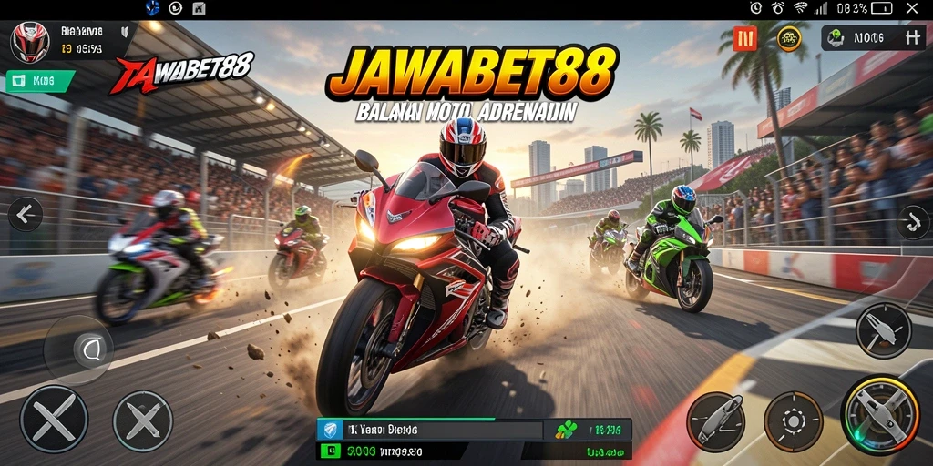 Gameplay seru dan tantangan balapan motor di JAWABET88.