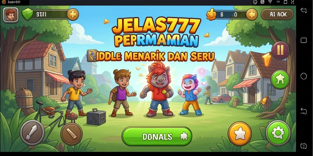 Screenshot utama JELAS777 menampilkan gameplay Idle yang menarik dan interaktif.