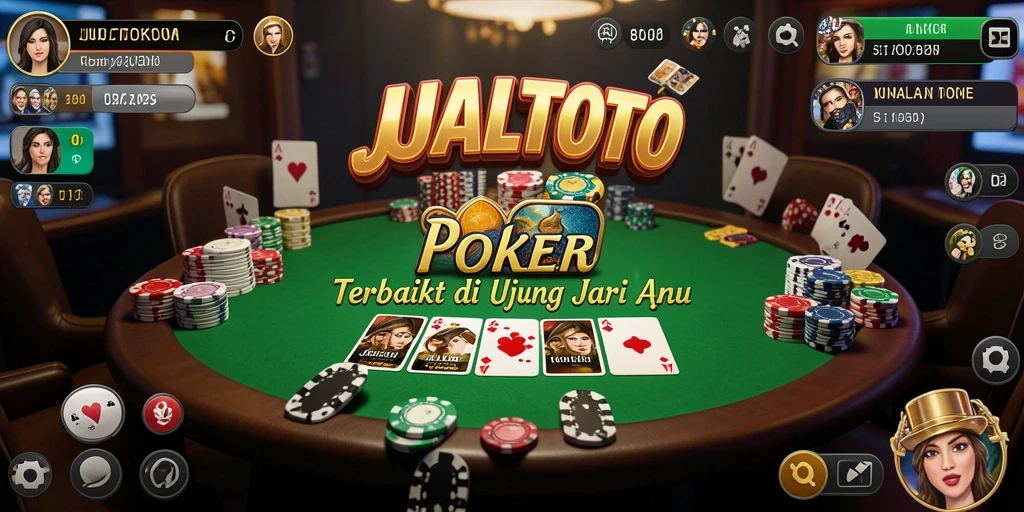 Tampilan gameplay seru dalam <strong>JUALTOTO</strong> yang menghadirkan pengalaman Poker nyata.