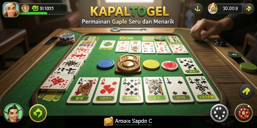 Tampilan gameplay menarik KAPALTOGEL dengan suasana Gaple.