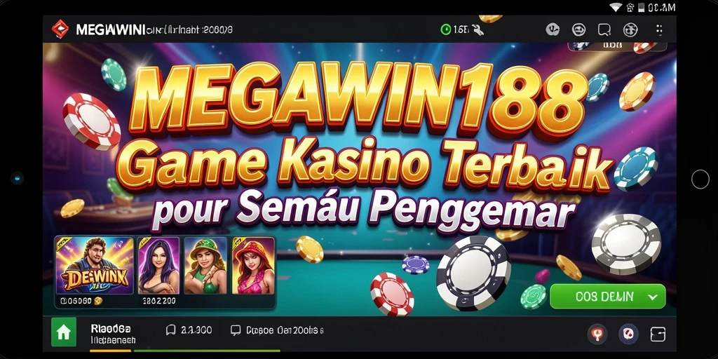 Gameplay <strong>MEGAWIN188</strong> menampilkan suasana kasino yang mendebarkan.