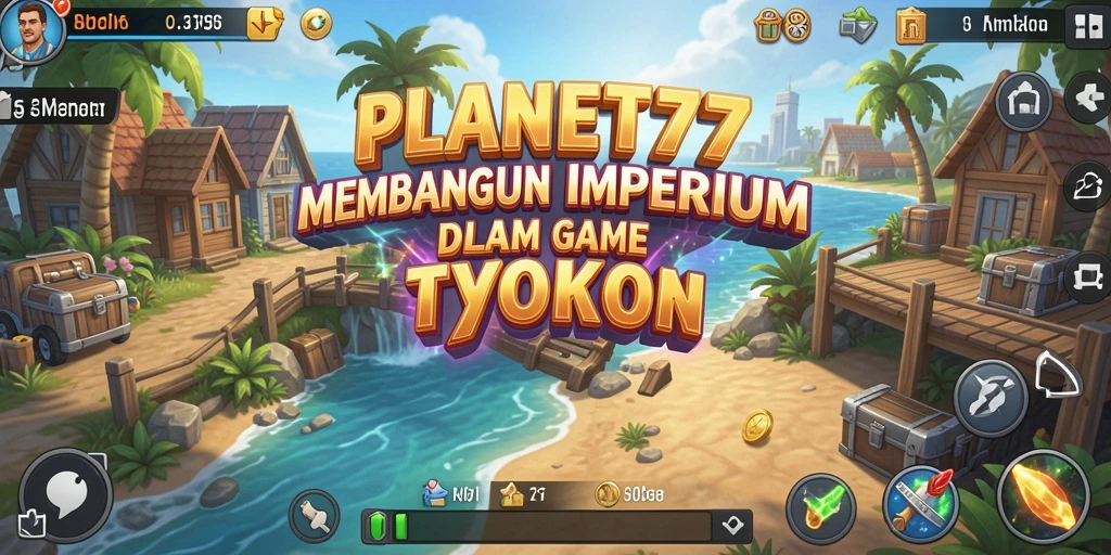Gameplay menarik dalam PLANET77 yang menunjukkan strategi bisnis.